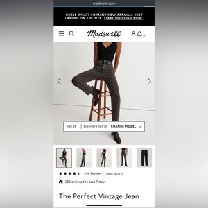 Madewell - The Perfect Vintage Jean - Lunar Wash - size 31